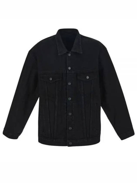 oversized denim jacket black - BALENCIAGA - BALAAN.