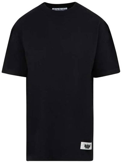 Logo Patch Overfit Short Sleeve T-Shirt Black - ACNE STUDIOS - BALAAN 2