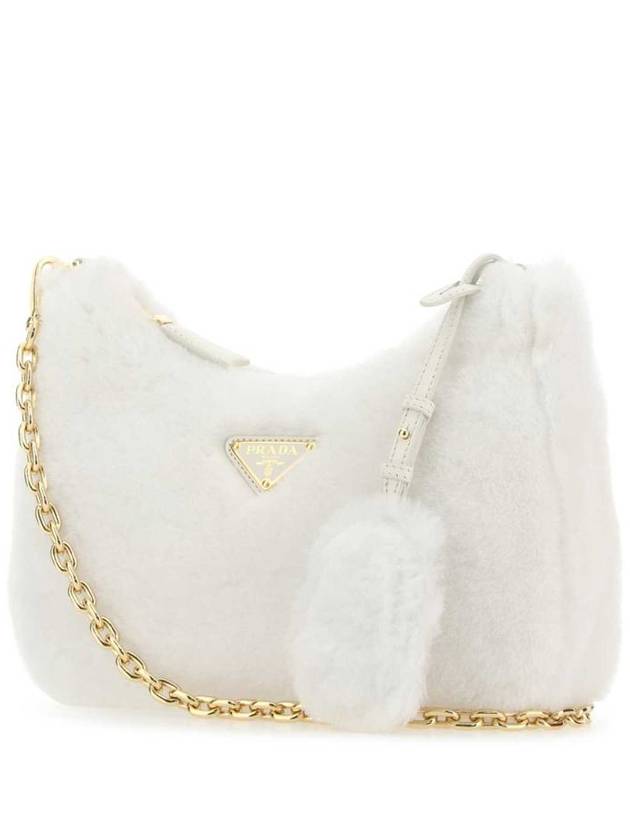 shearling mini bag white - PRADA - BALAAN 3