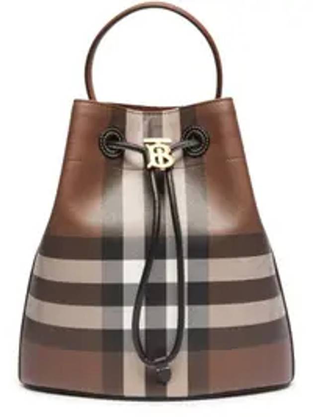 Small TB Bucket Bag Dark Birch Brown - BURBERRY - BALAAN 1