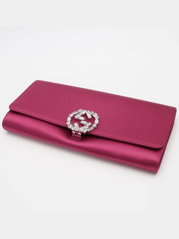 Satin GG Cubic Clutch Magenta Pink 0106hxa - GUCCI - BALAAN 5