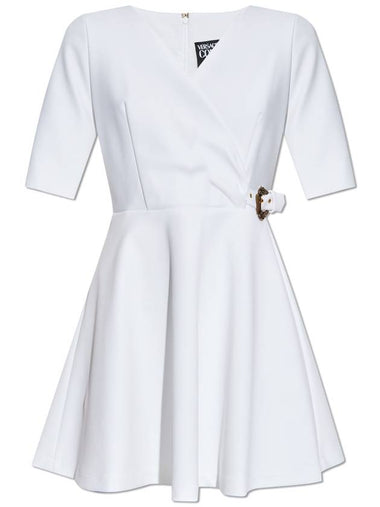 Versace Jeans Couture Dress With Buckle, Women's, White - VERSACE - BALAAN 1