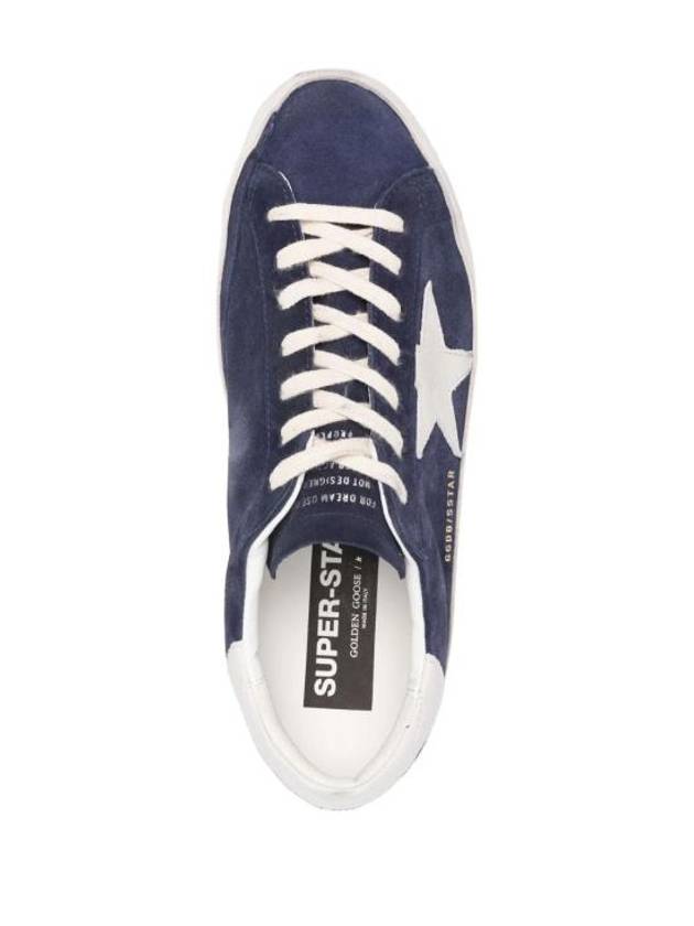 Superstar Suede Low Top Sneakers Navy - GOLDEN GOOSE - BALAAN 3