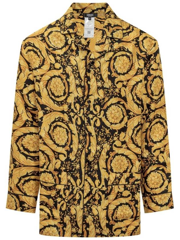 Silk Baroque Print Lounge Wear Gold - VERSACE - BALAAN 2