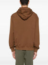 Contrast Logo Relaxed Fit Cotton Hoodie Brown - HUGO BOSS - BALAAN 5