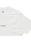 Logo Print Cotton Short Sleeve T-Shirt White - CP COMPANY - BALAAN 5
