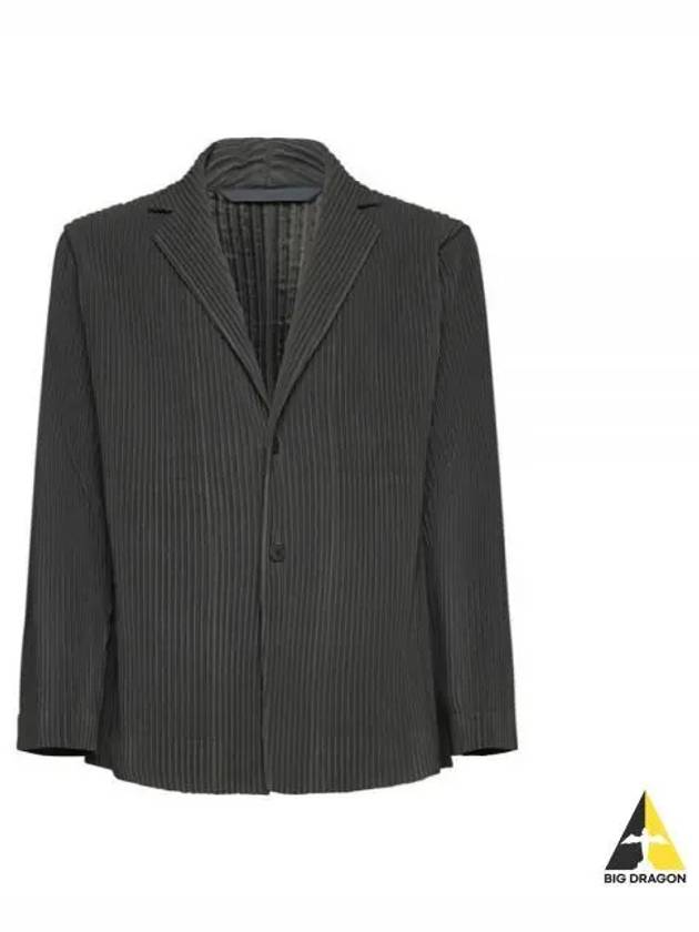 Pleated Basic Blazer Jacket Khaki - ISSEY MIYAKE - BALAAN 2