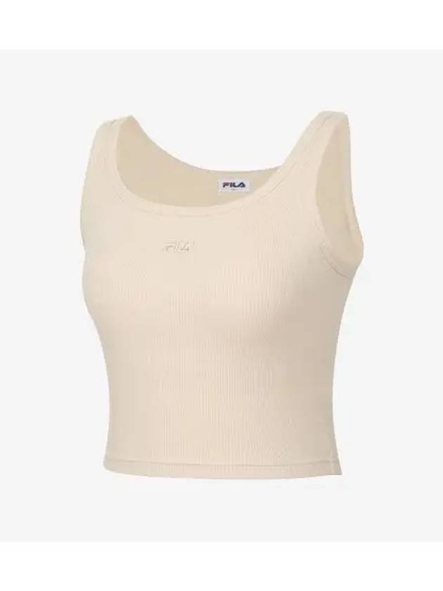 UNDERWEAR Mold Attachable Ribbed Square Neck Middle Bra Top FI4ITG2102FLBE - FILA - BALAAN 1