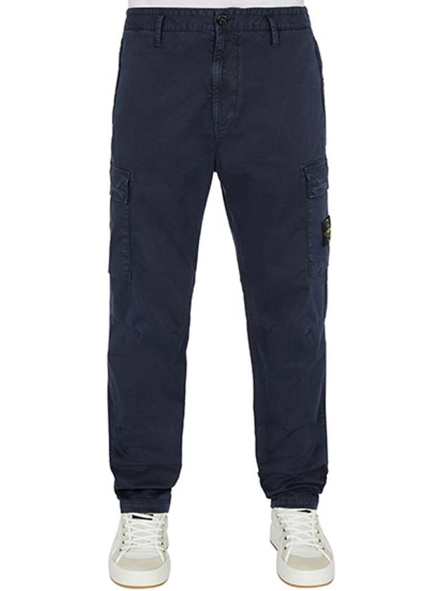 Cotton Cargo Straight Pants Navy - STONE ISLAND - BALAAN 2