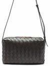 Intrecciato Leather Mini Cross Bag Fondente - BOTTEGA VENETA - BALAAN 5