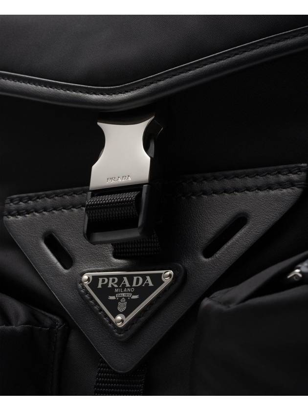 Re-Nylon Leather Shoulder Bag Black - PRADA - BALAAN 6