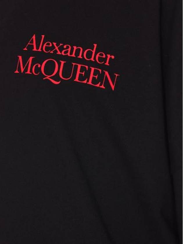 Logo Print Sweatshirt Black - ALEXANDER MCQUEEN - BALAAN 4