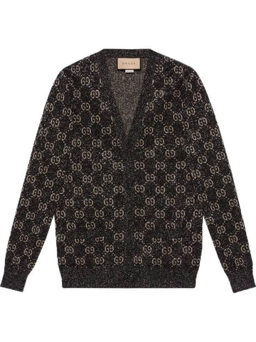 Lamé GG Jacquard Cardigan Black - GUCCI - BALAAN 1