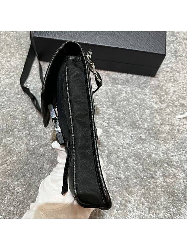 Re-Nylon Saffiano Leather Mini Bag Black - PRADA - BALAAN 7