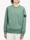 Compass Patch Cotton Sweatshirt Sage Green - STONE ISLAND - BALAAN 3