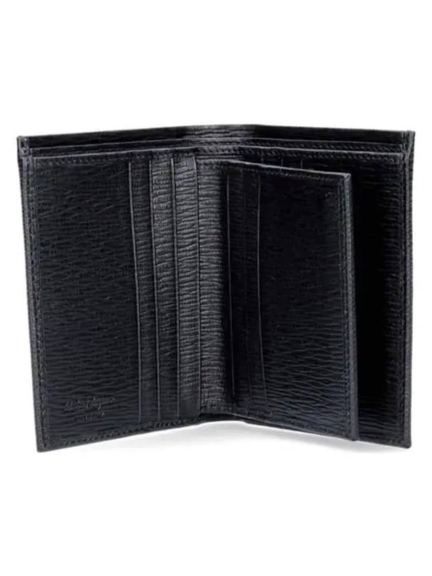 Revival Gancini Compact Half Wallet Black - SALVATORE FERRAGAMO - BALAAN 5