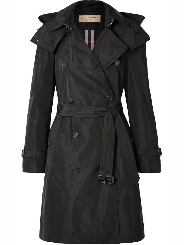 Ladies Amberford Taffeta Trench Coat Black - BURBERRY - BALAAN 3