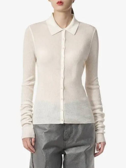 Wool Jersey Long Sleeve Shirt Ivory - HELMUT LANG - BALAAN 2