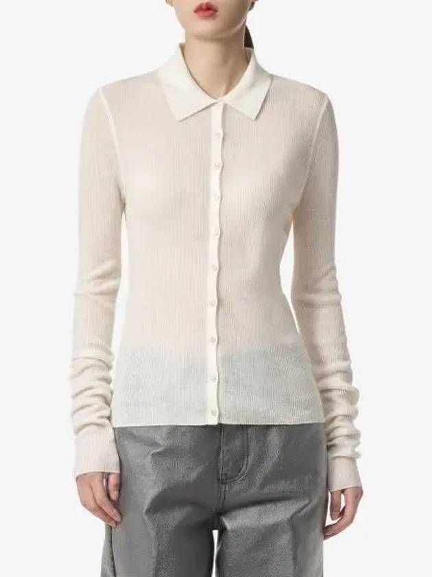 Helmut Lang Wool Jersey Shirt Ivory N06HW711C05 - HELMUT LANG - BALAAN 2