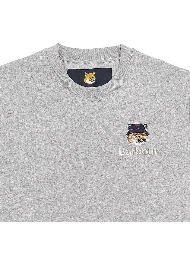 Fox Head Patch Crew Neck Long Sleeve T-Shirt Grey - BARBOUR - BALAAN 4