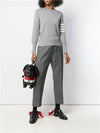 4-Bar Milano Stitch Crew Neck Knit Top Light Grey - THOM BROWNE - BALAAN 3