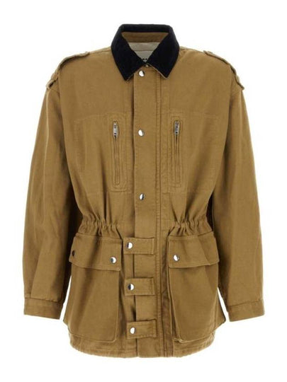 Eloan Cotton Single Coat Khaki - ISABEL MARANT - BALAAN 2