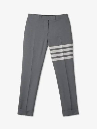 Men's Plain Weave 4 Bar Low Rise Skinny Straight Pants Grey - THOM BROWNE - BALAAN 2