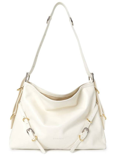 Voyou Medium Leather Shoulder Bag Ivory - GIVENCHY - BALAAN 2