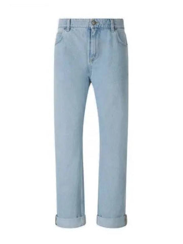 Light Blue Denim Regular Jeans DH1MI043DE59 6FC - BALMAIN - BALAAN 1