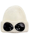 Signature Goggles Wool Beanie White - CP COMPANY - BALAAN 2