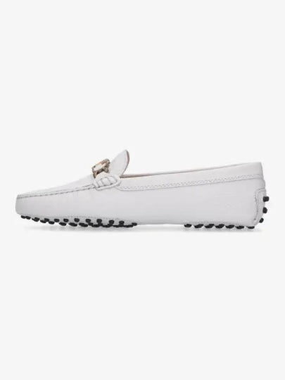 Women's Gommino Leather Driving Shoes White - TOD'S - BALAAN 2