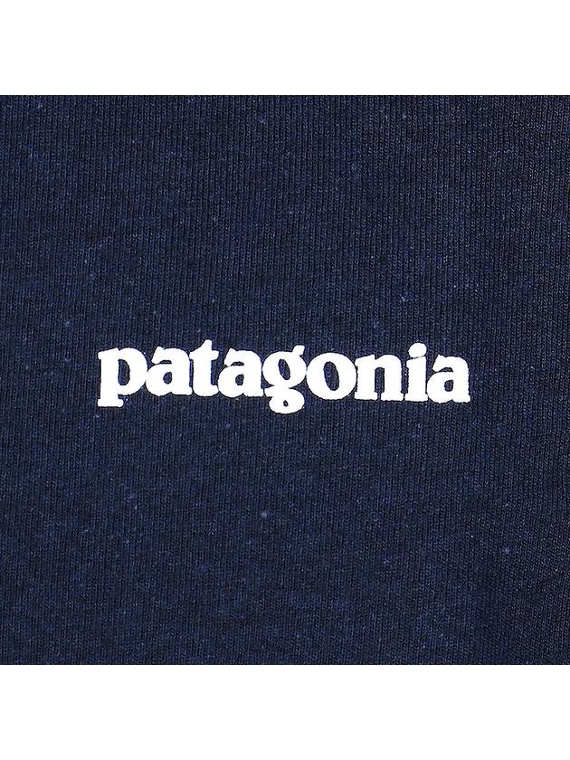 P6 Logo Responsibili Long Sleeve T-Shirt Birch Navy - PATAGONIA - BALAAN 7