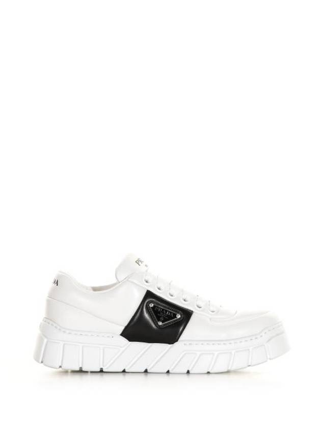 Padded Nappa Leather Low Top Sneakers White - PRADA - BALAAN 2