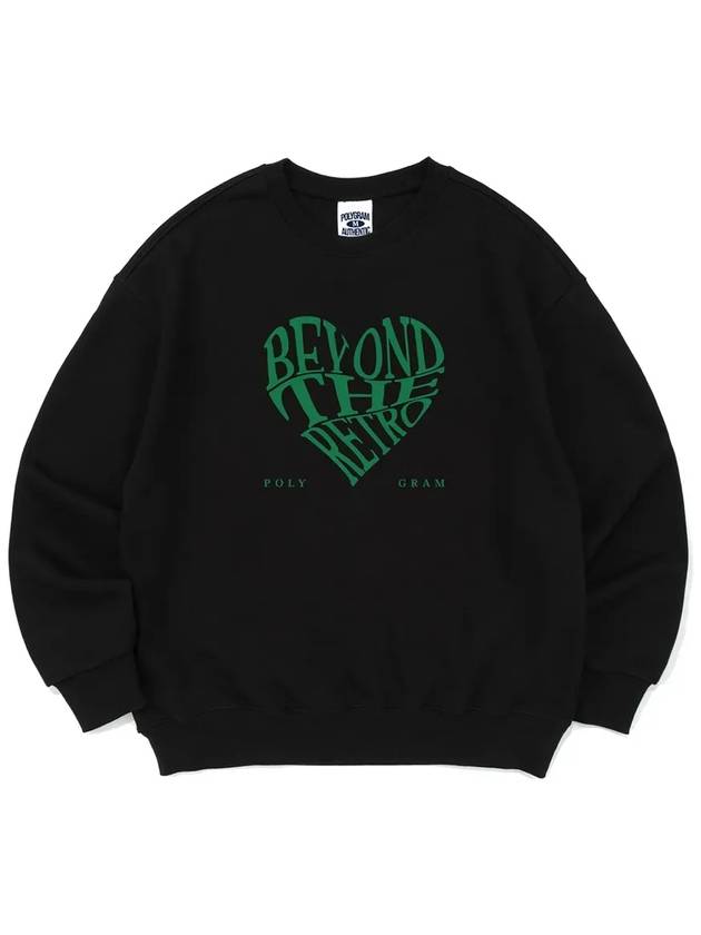 RETRO HEART SWEATSHIRTS BLACK - POLYGRAM - BALAAN 3