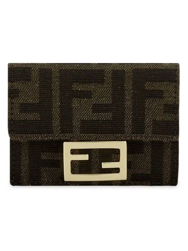 Baguette Micro Tri-fold Half Wallet Brown - FENDI - BALAAN 4