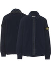 Stitch Wappen Patch Knit Zip-up Jacket Navy - STONE ISLAND - BALAAN 1