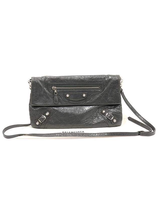 327079 Gray Lambskin Giant 12 Envelope Clutch Cross Bag - BALENCIAGA - BALAAN 2