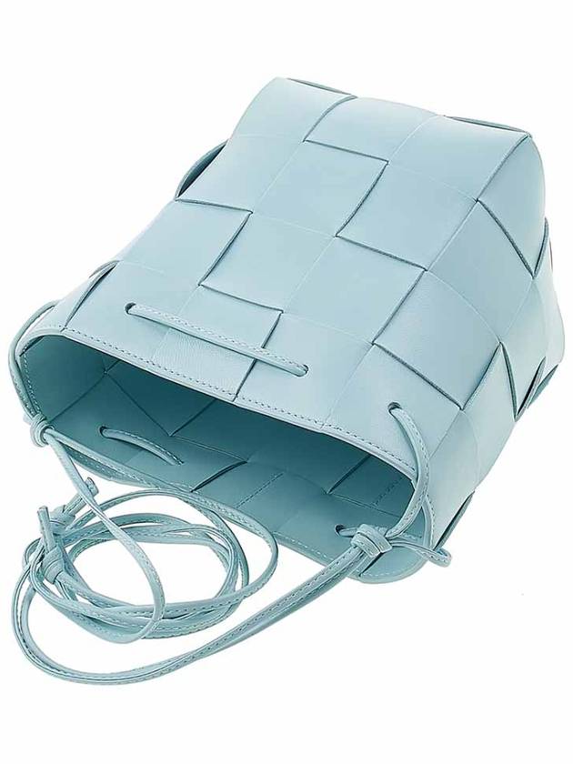 Intrecciato Cassette Small Bucket Bag Teal Washed - BOTTEGA VENETA - BALAAN 5