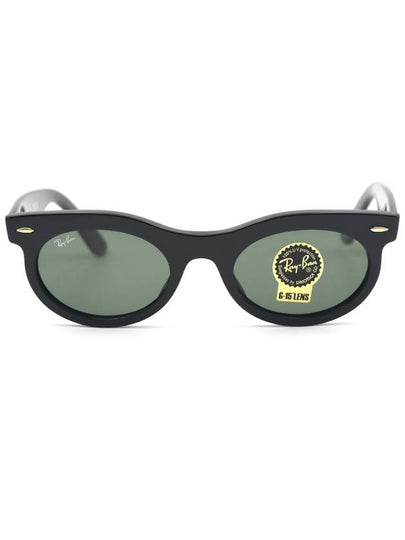 Wayfarer Oval Sunglasses Green Black - RAY-BAN - BALAAN 2