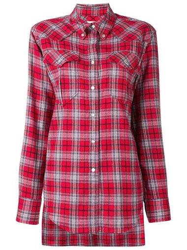 11Th Anniversary Divana Check Shirt Red - ISABEL MARANT - BALAAN 1