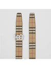 Reversible Monogram Motif Vintage Check Leather Belt Beige - BURBERRY - BALAAN 7