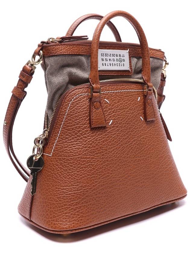 5AC Stitch Logo Patch Mini Tote Bag Brown - MAISON MARGIELA - BALAAN.