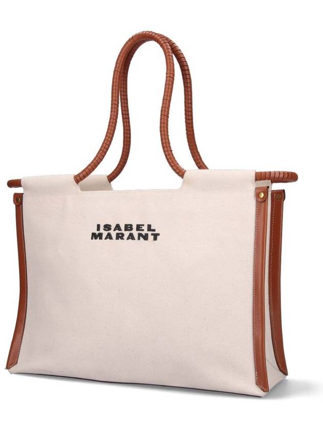 Toledo Canvas Tote Bag Neutral - ISABEL MARANT - BALAAN 4