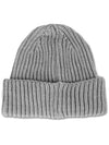 Signature Goggles Wool Beanie Grey - CP COMPANY - BALAAN 4