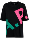 Cory All Over Logo Short Sleeve T-Shirt Black - A.P.C. - BALAAN 1