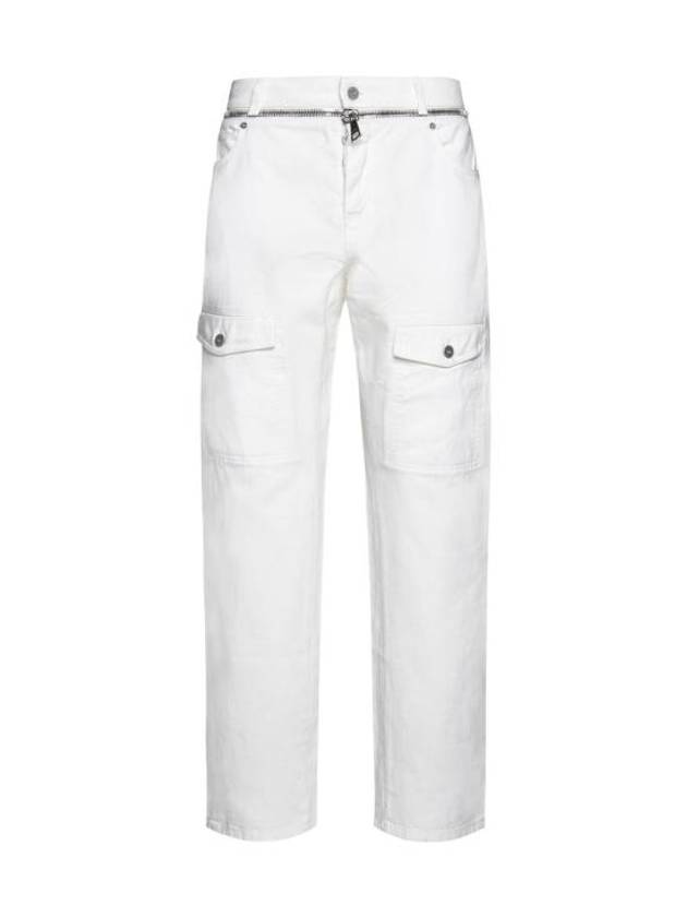 Denim Straight Pants AH0MI045DB69 0FA WHITE - BALMAIN - BALAAN 1