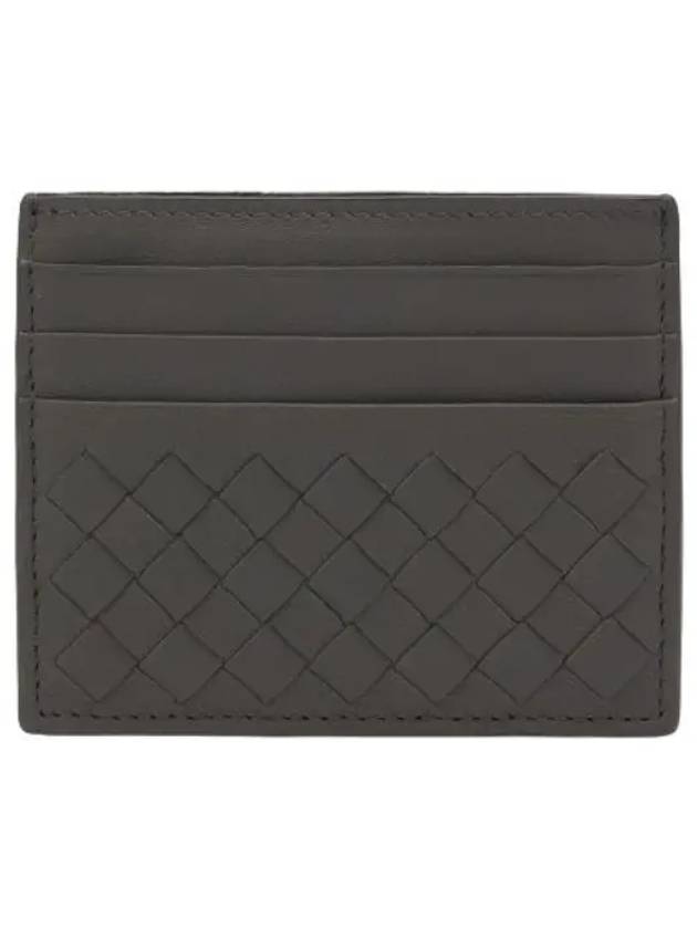 Intrecciato card case dark gray wallet - BOTTEGA VENETA - BALAAN 1