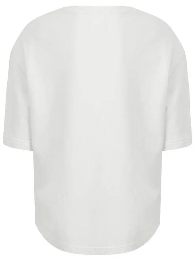 Mona Logo Print Short Sleeve T-Shirt White - ISABEL MARANT - BALAAN 4