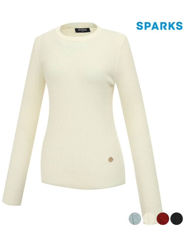 Women s Twist Round Knit Sweater SO3LKT005 - SPARKS - BALAAN 2