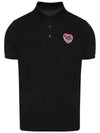 Logo Patch Polo Shirt Black - MONCLER - BALAAN 2